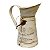 Vaso Jarro Decor de Metal Provençal Bege com Pássaro 31 cm - Imagem 4