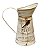 Vaso Jarro Decor de Metal Provençal Bege com Pássaro 31 cm - Imagem 1