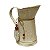 Vaso Jarro Decor de Metal Rústico Bege Plaquinha Fe 19,5 cm - Imagem 3
