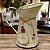 Vaso Jarro Decor de Metal Rústico Bege Plaquinha Fe 19,5 cm - Imagem 2