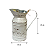 Vaso Jarro Decorativo em Metal Vintage Bege 23 cm - Imagem 4