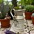 Vaso Jarro Decorativo Metal Provençal Bege Pássaro 23cm - Imagem 2