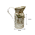 Vaso Jarro Decorativo Metal Provençal Bege Pássaro 23cm - Imagem 4