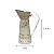 Vaso Jarro Decor Alto de Metal Vintage Bege 27,5 cm - Imagem 4