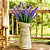 Vaso Jarro Decor Alto de Metal Vintage Bege 27,5 cm - Imagem 2