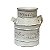 Vaso Leiteira Decorativa de Metal Vintage Bege 16 cm - Imagem 1