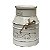 Vaso Leiteira Decorativa de Metal Vintage Bege 16 cm - Imagem 3