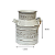 Vaso Leiteira Decorativa de Metal Vintage Bege 16 cm - Imagem 4