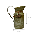 Vaso Jarro Decor Metal Provençal Verde Pássaro 23cm - Imagem 4
