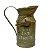 Vaso Jarro Decor Metal Provençal Verde Pássaro 23cm - Imagem 1