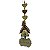 Pingente Decorativo de Madeira Casinha Verde Amor 39cm - Imagem 1