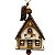 Pingente Decorativo de Madeira Casinha e Corações Amor 39cm - Imagem 3