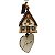 Pingente Decorativo de Madeira Casinha e Corações Amor 39cm - Imagem 2