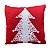 Almofada Pinheiro Tricot 50x50 Vermelho/Branco - Imagem 1