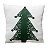 Almofada Pinheiro Tricot 50x50 Branco/Verde - Imagem 1