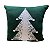 Almofada Pinheiro Tricot 50x50 Verde/Branco - Imagem 1