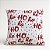 Almofada HoHoHo Tricot 50x50 Branco/Vermelho - Imagem 1