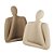 ESCULTURA CASAL EM CERAMICA SINTONIA II BEGE/MARROM 20CM - Imagem 1