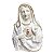 ESCULTURA SAGRADO CORACAO DE MARIA C RENDA BRANCA 20CM - Imagem 1