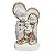 ESCULTURA SAGRADA FAMILIA BABY BRANCA FLORAL DECOUP 14CM - Imagem 1