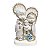 ESCULTURA SAGRADA FAMILIA BABY DECOUPADA AZUL 14CM - Imagem 1