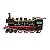 ESCULTURA LOCOMOTIVA MINIATURA VINTAGE RETRO METAL - Imagem 2