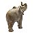 ESCULTURA ELEFANTE MARROM RESINA FLOWERS 14,5X16X6cm - Imagem 3