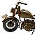 ESCULTURA MOTO MINIATURA VINTAGE MILITAR EM METAL 17x36X9 - Imagem 2
