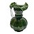 VASO JARRA DECORATIVO VIDRO VERDE C TONS DOURADO 23cm - Imagem 2