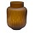 VASO DECORATIVO AMBAR FOSCO EM VIDRO 24X18CM - Imagem 2