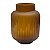 VASO DECORATIVO AMBAR FOSCO EM VIDRO 24X18CM - Imagem 1