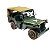 ESCULTURA DODGE MINIATURA VERDE MILITAR METAL 18X36CM - Imagem 1
