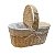 CESTA PICNIC OVAL COM TAMPA FORRADA EM TECIDO 35X40CM - Imagem 3