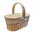 CESTA PICNIC OVAL COM TAMPA FORRADA EM TECIDO 35X40CM - Imagem 1