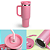 Copo Térmico com Canudo Aço Inoxidável 3 Camadas 1,2l Pink - Imagem 5