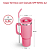 Copo Térmico com Canudo Aço Inoxidável 3 Camadas 1,2l Pink - Imagem 2
