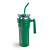Caneca Termica com Alca Tampa e Canudo Inox Deep Green 1,2L - Imagem 1