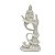 Escultura Kuan Yin na Mao Branco em Po de Marmore 17cm - Imagem 1