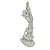 Escultura Kuan Yin na Mao Branco em Po de Marmore 17cm - Imagem 2