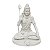 Escultura Shiva Sentado Branco em po de Marmore 24cm - Imagem 1