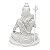 Escultura Shiva Sentado Branco em po de Marmore 24cm - Imagem 3