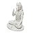 Escultura Shiva Sentado Branco em po de Marmore 24cm - Imagem 2