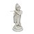 Escultura Krishna Menino Branco em Po de Marmore 21x8cm - Imagem 1