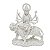 Escultura Durga Branco em Po de Marmore 19x16x5,5cm - Imagem 1