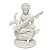 Escultura Sarasvati nova Branco em Po de Marmore 20cm - Imagem 1