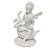 Escultura Sarasvati nova Branco em Po de Marmore 20cm - Imagem 2