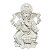 Escultura Ganesha M na lotus em Po de Marmore 14cm - Imagem 1