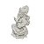 Escultura Ganesha M na lotus em Po de Marmore 14cm - Imagem 2