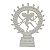 Escultura Shiva Nataraja P Branco em Po de Marmore 18cm - Imagem 3