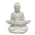 Escultura Luminaria Buda Luz de pedra em Pó de Mármore 32cm - Imagem 1